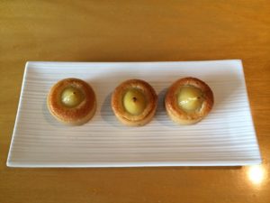 Lovely pear tarts delivered within 10 minutes of check in