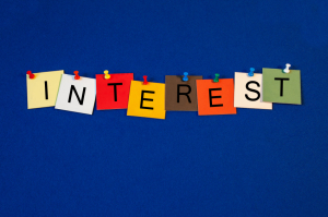 Interest - sign series for business / finance terms.