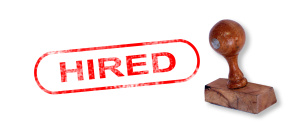 HIRED Rubber Stamp