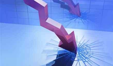 The Secret to Breaking Out of a Sales Slump blog and arrow breaking glass,