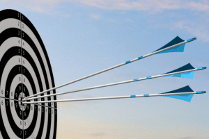 Arrows hitting target, highlighting idea of buyer-seller relationships .