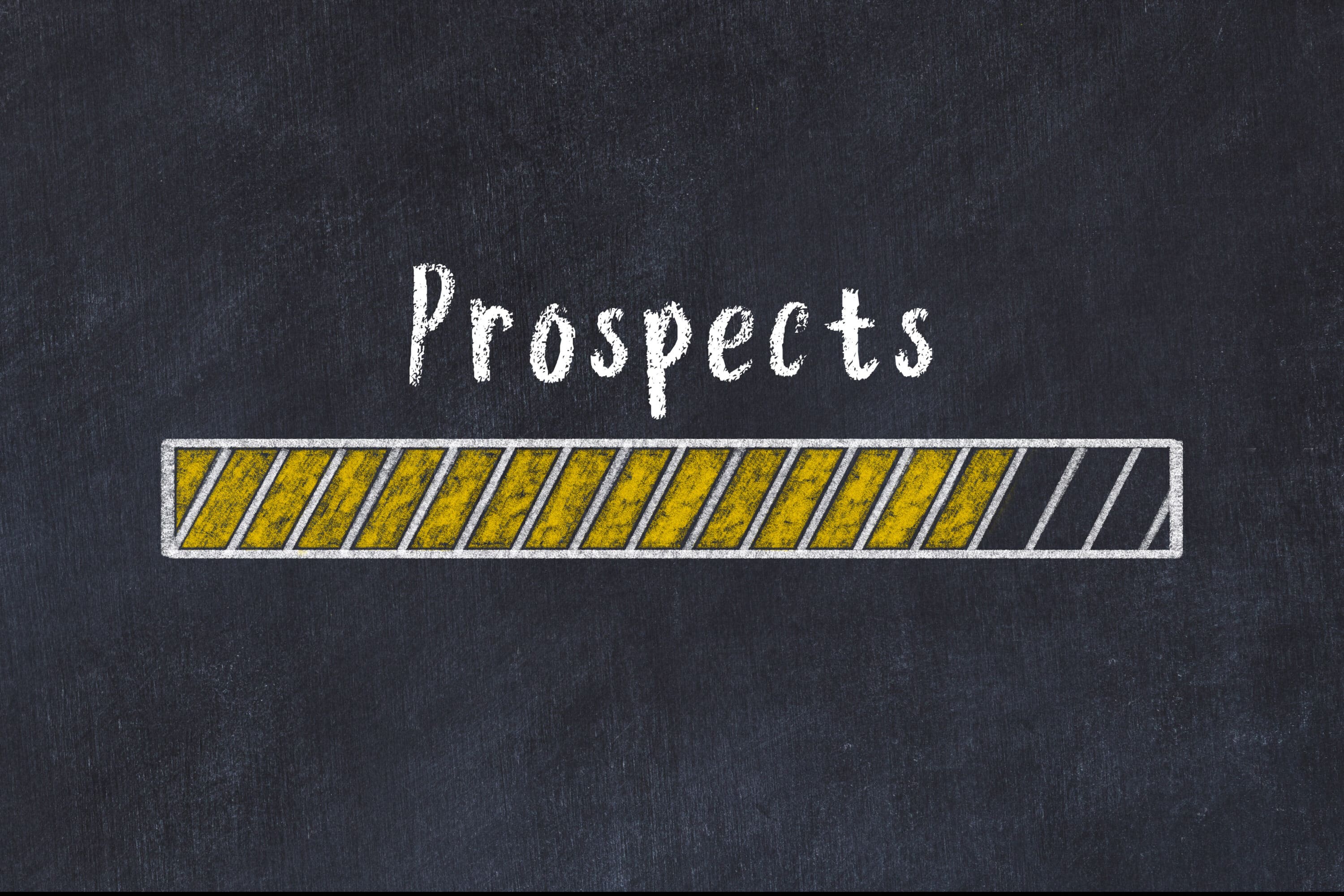 Prospecting Like You Don’t Have a Marketing Department blog and yellow progress bar.