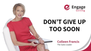 Don’t Give Up Too Soon blog and Colleen Francis.